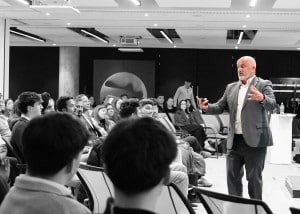 Enda O'Doherty motivational keynote speaker delivering corporate event presentation to business audience in Dublin Ireland