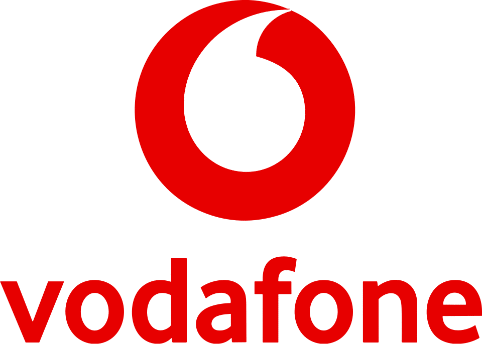 Vodafone logo, client of keynote speaker Enda O’Doherty