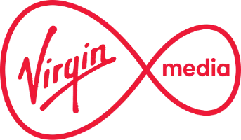 Virgin Media logo. Virgin Media is a client of corporate keynote speaker Enda O&rsquo;Doherty.